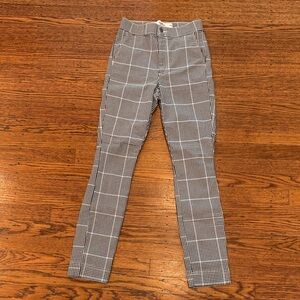 Hollister Stretch Plaid Trousers – Size XS